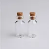 Flacons de 2 ml Bouteilles en verre transparent avec bouchons Mini bouteille en verre Bouchon en bois Pots d'échantillon vides Petit 16x35x7mm HauteurxDia Bouteille de souhait artisanale mignonne Mntg