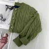 2023SS Top Sweater Women Cardigan Fashion Designer Sweatshirts Cardigans utomhus lyxkläder Långärmad topp tröja 10 stilar svart vit grön rosa