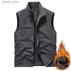 Gilet da uomo Gilet da campeggio Zip multi-tasca Tattico militare Giacche invernali da uomo Maglia senza maniche Giacca da lavoro Arrampicata Caccia Uomo Cappotto di jeans Q231129