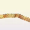 Braccialetti di fascino della personalità 18K Gold Ghheat Link Catena Bangles sontuosi gioielli punk per uomini Donne Accessorio Bracciale cubano3794719