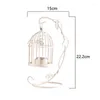 Candle Holders Holder Hollow Out Bird Cage Vintage wiszący latarnia świecznika na domowe dekoracja ślubna