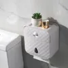 Toilet Roll Holder Waterproof Paper Towel Holder Wall Mounted Wc Roll Paper Stand Case Tube Storage Box Bathroom Accessories Y2001284u
