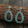 Dangle Earrings Lightweight Gorgeous Lovely Statement Turquoise Water Drop