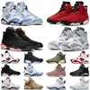 الرجال 6S كرة السلة أحذية Jumpman 6 UNC White Midnight البحرية البريطانية Khaki Olive Black Cat Bordeaux Bred Iron Gray Mens Trainers Sholed