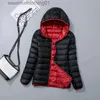 Women's Down Parkas 4XL 2023 New Women Down Jacket Winter Coat Fe Hooded Parkas Short Outwear Thin Warmth Overcoat L231129