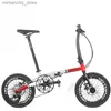 バイク11速度16インチ折りたたみバイクBICYC DISCブレーキ4130 Chrome Molybdenum Steel Road Bikes bicycs portab for work q231129