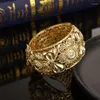 Bangle Algeria Style Bride Coin Design Bracciale Abito da sposa da donna Ornamento da polso Scava fuori i gioielli della mano del fiore