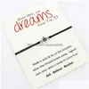 Charm-Armbänder Dream Make A Wish Oma Enkelinnen Tante Nichte Mutter Töchter Freunde Weihnachtsgeschenk Silber Kompass für Frauen12 Dhpso