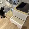 Cages de transport pour chats, modernes et simples, maison intérieure avec bac à litière, Villa intégrée, très grande Cage d'espace libre pour chats