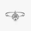 Nuovo marchio 100% argento sterling 925 pendente albero genealogico anello per le donne anelli di nozze gioielli di moda341e