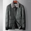 Erkek Ceketler Aşağı Giyim Sonbahar Kış Sökürülebilir Stand Yakası yakışıklı iş rahat üstler moda gençlik basit sıcak gevşek
