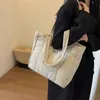 Borse da sera Borsa laterale grande semplice a tracolla morbida per le donne 2023 Tendenza invernale Fashion Design Panno Mano Borse femminili Tote 231128