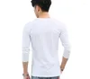 Camisetas masculinas de inverno térmico Roupa térmica Homem Long John tops Warm Plus Velvet Man Man V-deco