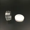 Spedizione gratuita White Top 3G Viaggio trasparente rotondo vaso di crema 3ML vasetti contenitore contenitore di plastica trasparente contenitore per campioni per nail art storag Disb