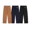 Carhart Designer Pants toppkvalitetslitna arbetskläderbyxor med flera fickor och löst passande män och kvinnors avslappnade raka byxor trend