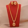Conjuntos de jóias de casamento 455cm dubai 24k banhado a ouro luxo africano presentes nupcial colar brincos conjunto de jóias para mulher 231128