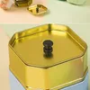Garrafas de armazenamento Mini Tin Tea Caddy Box Small Coffee Jar