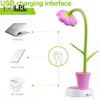 Table Lamps LED Charging Lamp Support Eye Protection Small Desk Folding For Reading Study And Office Adjustable Brightness