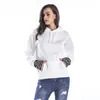 Rennjacken Damen Hoodie mit Tasche Übergröße Lässiger lockerer Pullover mit Kapuze Sweatshirt Mantel einfarbig Pullover Radfahren Sportbekleidung