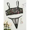 Sexy Set New In Plus Size Sexy See-through Underwear Floral Embroidery Mesh Underwear Sexy Plus Size Lingerie Sets Pyjama Sexy Femme P230428