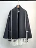 Totem in misto lana da donna * Cappotto invernale da donna Lana poliestere Multi colore Maniche lunghe Monopetto Oversize Collo con sciarpa casual Mantieni caldo 231128