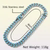 12 mm Miami Tennis Cuban Link Chains kettingen mannen 316L roestvrij staal kleurrijke ketting zware gouden zilveren kleur mode hiphop J8480443