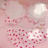 Set sexy Stampa fragola Mutandine reggiseno di seta giapponese con stampa di fragole Intimo morbido senza ferretto Intimo Kawaii Lolita e mutandine 231129