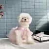 Jurken 2023 Hondenkleding Luxe Pure Kleur Roze Bruiloft Prinses Jurken Verjaardag Puppy Hondenkleding Bovenkleding Voor Kleine Middelgrote Hond