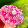 Magazyn izolowany podwójnie ze stali nierdzewnej sublimacja MAT MATT Macaron 40 unz kubek z perłami Bling Rhinestone Lid