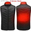 Herenvesten Heren USB Infrarood Elektrisch Verwarmingsvest Herfst Winter Slimme verwarmingspads Vest Dames Outdoor Flexibele thermische warme jassen Q231129