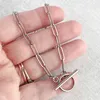 Chains 20 Pieces Paperclip Chain Necklace Gold Color Wholesale Link For Women Or Men