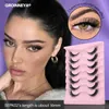 Falska ögonfransar Groinney Cat Eye Lashes Fluffy Volume Mink False Eyelashes Winged End Eye långsträckta ögonfransar 3D Mink fransar Tjock Fake Eyelash Q231129