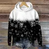 Vêtements de sport pour femmes Noël 3D numérique flocon de neige boîte-cadeau impression longue mince fermeture éclair à capuche femmes veste polaire sweat à capuche