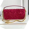 Evening Bags Fashion embroidered beaded dinner bag high quality chain handbag designer shoulder multifunctional Joker Crossbody 231128