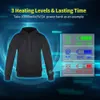 Men's Down Parkas Women Outdoor Electric USB Heating Sweaters Hoodies men Winter Warm Heated Clothes Charging Heat Jacket Sportswear 231128