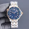 42 mm wysokiej jakości designer morski Pasek ze stali nierdzewnej Sapphire Glass Waterproof King Watch Montre de Luxe zegarki LB Jason 007