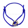 Bracciale in acciaio inossidabile Trinity Anello con ciondolo a corda Bracciale con tre anelli Cinturino a mano Coppia bracciali per donna Uomo Moda Desinger Ebreo Dhm7Q