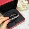 Bracelet en agate noire C Designer Classic Bracelet en or 18 carats Au 750 Or blanc Tailles 16-17 avec boîte214n