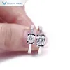 Обручальные кольца Tianyu Gems U-образный зубец Кольцо из серебра 925 пробы для женщин 1ct05ct Бриллиантовое кольцо Сверкающие круглые камни Ювелирные изделия 231128