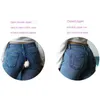 Jeans Outdoor Invisible Open Crotch Jeans Dames blauw grote opening urine seks handige broek strakke broek pant slimme casual broek vrouwen