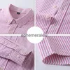 Chemises décontractées pour hommes 100 coton chemise à manches longues pour hommes Oxford Single Poet Pure Color Plaid rayé Slim Fitephemeralew