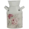 Vases Vase Large Flowers Retro Pot Decoration Jug Metal Home Bucket Container Planter Vintage