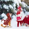 Dog Apparel Christmas Dog Clothes Santa Claus Riding Santa Dog Costume Puppy Vest Cosplay Creative Party Dressing Up Dogs Outfit Breathable 231124