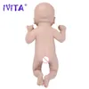 Dockor IVITA WG1512 36CM 14 tum 1 65 kg Full Body Silicone Bebe Reborn Doll Omålad oavslutad mjuk livsindande baby DIY TOLK TOYS 231129