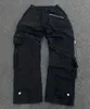 Pantalons pour femmes Capris Y2K noir rétro crâne impression Cargo pantalon Harajuku Streetwear plusieurs poches jambe large pantalon droit femmes jean ample 231128
