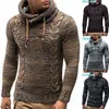 Maglioni da uomo VOLALO Maglione invernale con cappuccio 2023 Moda maschile Maglieria Autunno Felpe Cappotti lavorati a maglia Abbigliamento uomo Pullover