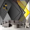 Benutzerdefinierte Tapete 3D Nordic Geometrische Muster Wandbild Wohnzimmer Schlafzimmer Kreative Selbstklebende Wasserdichte Wand Aufkleber Hause Decor250D