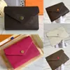 Moda para hombre para mujer billetera corta VICTORINE diseñador hombre carteras pequeño botón a presión hebilla flor a cuadros monedero cerrojo tarjeteros2359