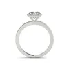 Bröllopsringar lesf 1 karat diamant halo ring engagemang set solid 925 sterling silver band smycken för kvinnor 231129