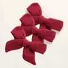 Accessoires pour cheveux 3 pièces en mousseline de coton, pinces à nœud papillon de couleur unie pour bébés filles, Barrettes épingles à cheveux pour enfants, petite fille